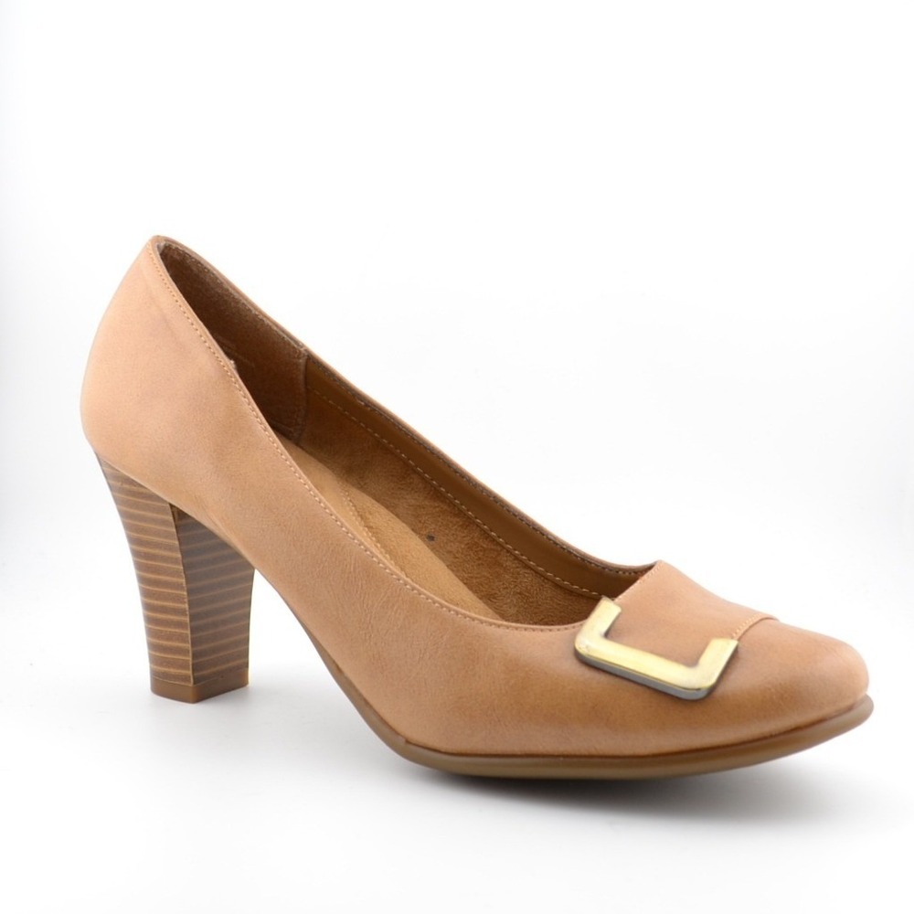 Aerosoles Heelrest Pumps Work Office‎ Fall Brown Buckle Comfort Heels 9M Classic